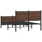 vidaXL Cadre de lit métal avec tête de lit et pied de lit 120x190 cm