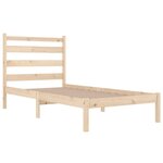 vidaXL Cadre de lit bois de pin massif 90x190 cm simple