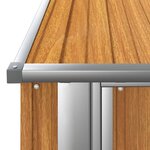 vidaXL Abri de jardin 180 5x97x209 5 cm acier galvanisé aspect bois