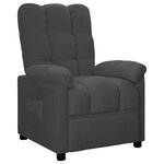 vidaXL Fauteuil inclinable Gris foncé Tissu