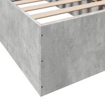 vidaXL Cadre de lit gris béton 100x200 cm bois d'ingénierie