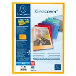 Protège-documents En Polypropylène Semi Rigide Kreacover® Opaque 80 Vues - A4 - Couleurs Assorties - X 12 - Exacompta
