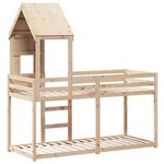 vidaXL Lit superposé avec toit 80x200 cm bois de pin massif