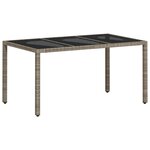 vidaXL Ensemble à manger de jardin avec coussins 7 Pièces rotin et verre