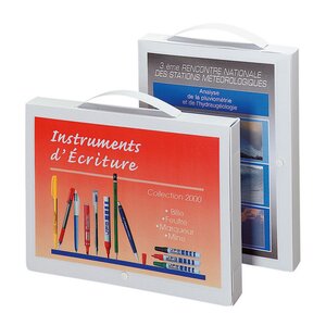 Boîte de rangement A4, capacité 350 feuilles, 40 mm, blanc