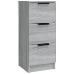vidaXL Buffets 3 Pièces Sonoma gris Bois d'ingénierie