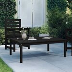 vidaXL Table de jardin noir 121x82 5x45 cm bois massif de pin