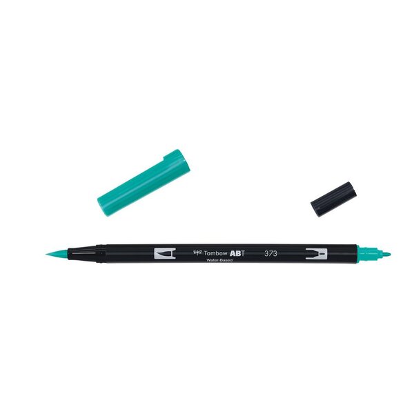 Feutre dessin double pointe abt dual brush pen 373 bleu mer x 6 tombow