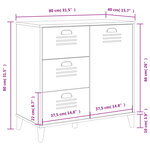 vidaXL Buffet VIKEN gris anthracite 80x40x80 cm bois d'ingénierie