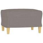 vidaXL Ensemble de canapés 4 Pièces avec coussins taupe tissu