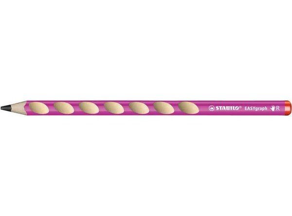 Crayon graphite STABILO EASYgraph HB gaucher - rose STABILO