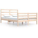 vidaXL Cadre de lit Bois de pin massif 140x200 cm