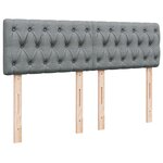 vidaXL Sommier à lattes de lit avec matelas Gris clair 140x200cm Tissu