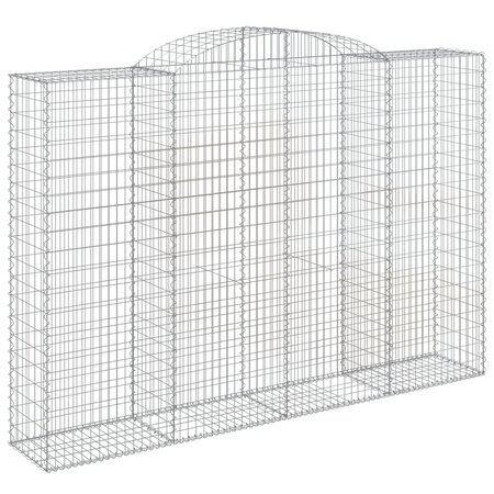 vidaXL Panier de gabions arqué 300x50x200/220 cm Fer galvanisé