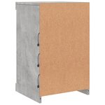 vidaXL Buffet avec lumières LED gris béton 41x37x67 cm