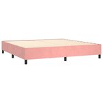 vidaXL Sommier à lattes de lit matelas LED Rose 200x200 cm Velours