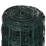 vidaXL Clôture euro Acier 25 x 1 2 m Vert