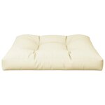 vidaXL Coussin de palette crème 80x80x12 cm tissu