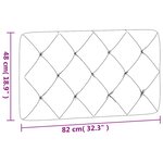 vidaXL Coussin de tête de lit noir 80 cm velours