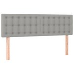 vidaXL Sommier à lattes de lit et matelas et LED Gris clair 140x190 cm