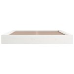 vidaXL Cadre de lit Blanc 180x200 cm Super King Bois massif
