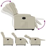 vidaXL Fauteuil inclinable Crème Similicuir