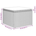 vidaXL Ensemble de canapé de jardin de 7 pièces avec coussins gris en poly rotin
