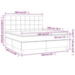 vidaXL Sommier à lattes de lit et matelas et LED Crème 160x200cm Tissu