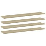 vidaXL Panneaux bibliothèque 4 Pièces Chêne sonoma 100x20x1 5cm Aggloméré