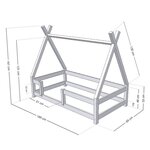 Lit cabane enfant NAKANA 80 x 180 beige