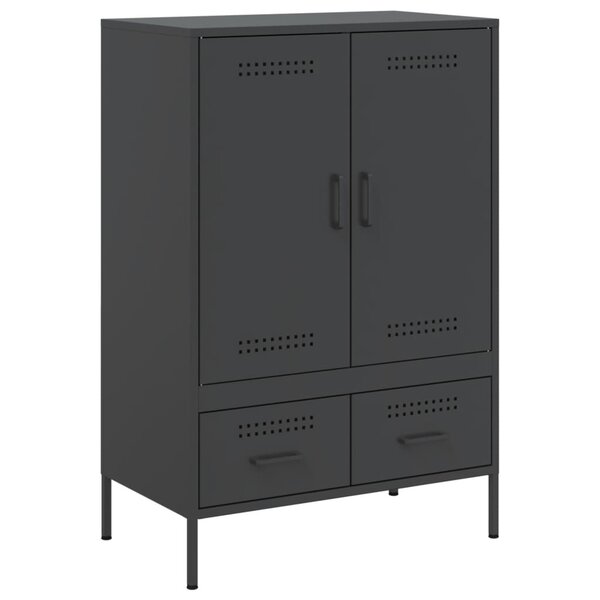 vidaXL Buffet haut noir 68x39x101 5 cm acier laminé à froid