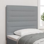 vidaXL Tête de lit LED design lignes gris clair 90 cm en tissu