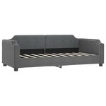 vidaXL Lit de jour avec lit gigogne gris foncé 90x190 cm tissu
