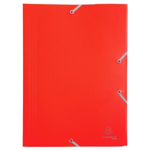 Chemise À Élastique 3 Rabats Polypropylène 4/10e Opaque Eco - A4 - Rouge - X 30 - Exacompta