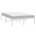 vidaXL Cadre de lit métal blanc 135x190 cm