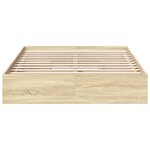vidaXL Cadre de lit et tiroirs chêne sonoma 120x190 cm bois ingénierie