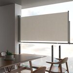 vidaXL Auvent latéral rétractable de patio 120 x 300 cm Blanc cassé