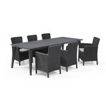 ALLIBERT JARDIN Table Lima 240cm 6-10 personnes avec allonge - Graphite