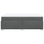 vidaXL Sommier à lattes de lit avec matelas Gris foncé 120x200cm Tissu