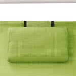 vidaXL Chaise longue double avec auvent textilène vert