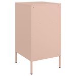 vidaXL Table de chevet rose 36x39x68 cm acier laminé à froid