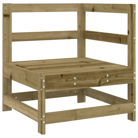 vidaXL Canapé d'angle de jardin bois de pin imprégné