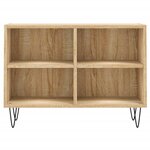 vidaXL Meuble TV chêne sonoma 69 5 x 30 x 50 cm bois d'ingénierie