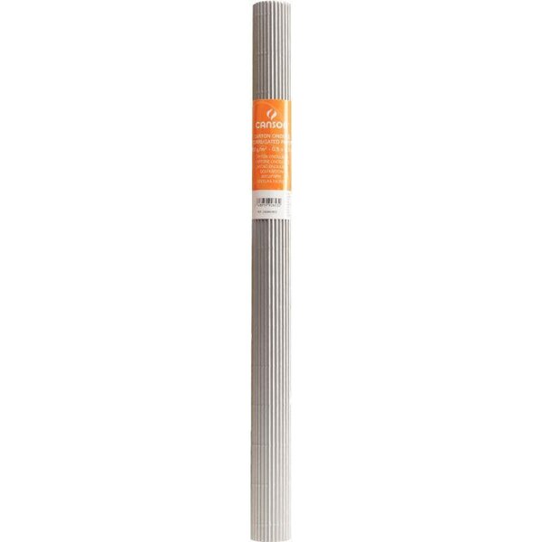 Rouleau de carton ondulé 50 x 70 cm argent