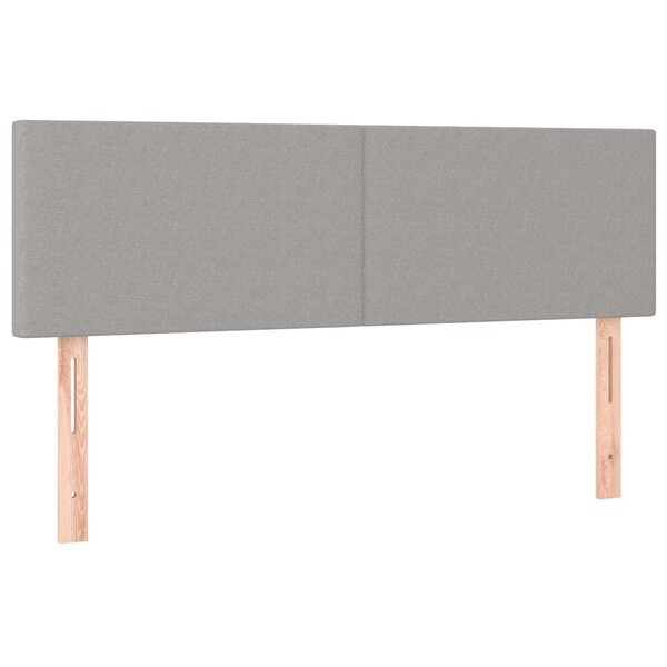 vidaXL Têtes de lit 2 Pièces Gris clair 72x5x78/88 cm Tissu