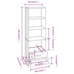 vidaXL Buffet HAMAR Blanc 60x35x180 cm Bois de pin massif