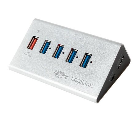 Hub USB 3.0 avec bloc d'alimentation, 4 ports + 1 LOGILINK - La Poste