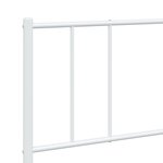 vidaXL Cadre de lit métal avec tête de lit blanc 180x200 cm
