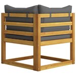 vidaXL Salon de jardin 5 Pièces avec coussin Bois d'acacia solide