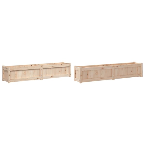 vidaXL Jardinières 2 Pièces bois de pin massif